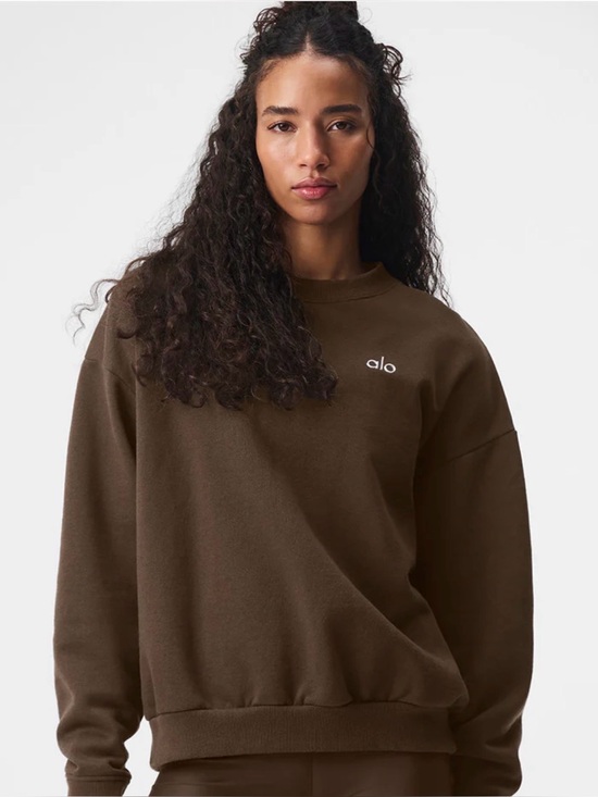 ALO Yoga Jackets & Blazers - ALO accolade crew neck pullover in espresso